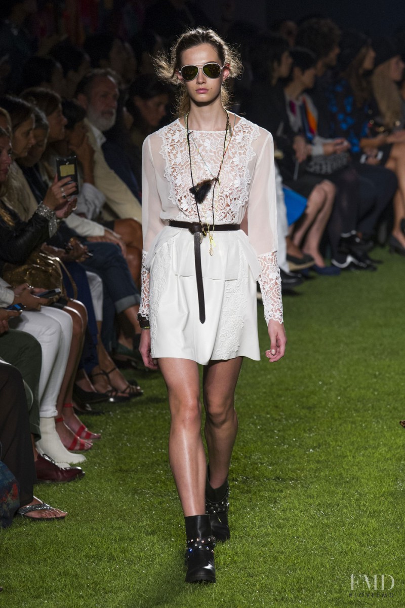 Marylou Moll featured in  the be Blumarine fashion show for Spring/Summer 2015
