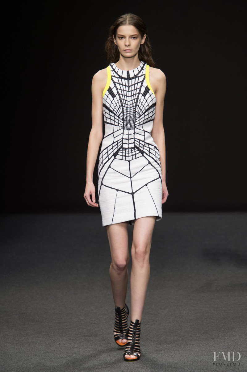 Dasha Denisenko featured in  the byblos fashion show for Spring/Summer 2015