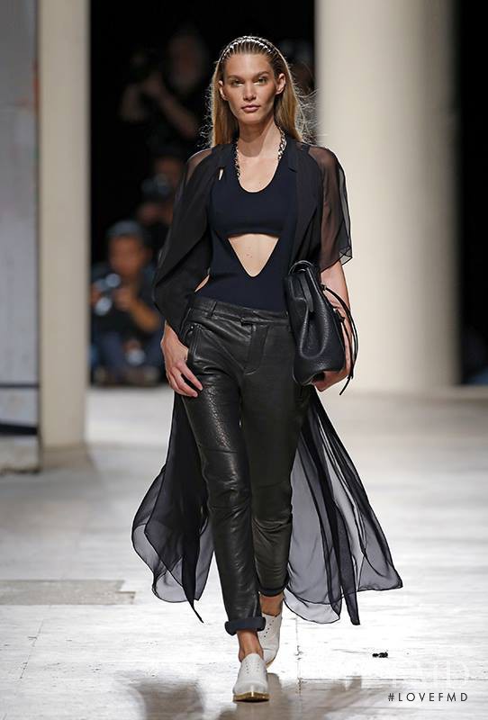 Irina Nikolaeva featured in  the Barbara Bui fashion show for Spring/Summer 2015