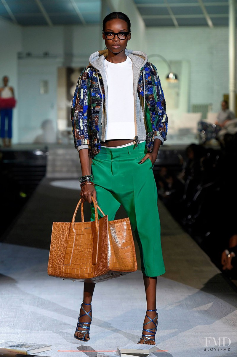 Maria Borges featured in  the DSquared2 fashion show for Spring/Summer 2015