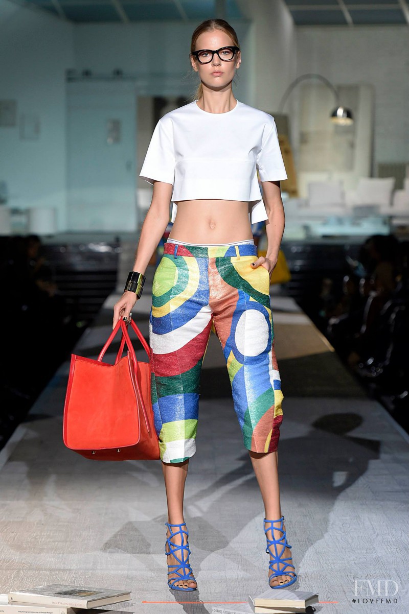 Elisabeth Erm featured in  the DSquared2 fashion show for Spring/Summer 2015