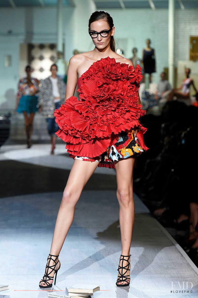 Zuzanna Bijoch featured in  the DSquared2 fashion show for Spring/Summer 2015