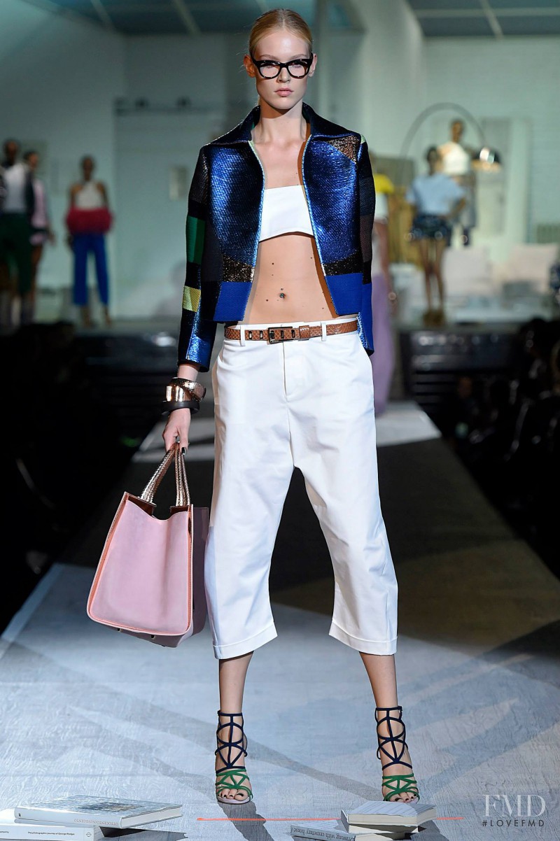 Charlene Hoegger featured in  the DSquared2 fashion show for Spring/Summer 2015