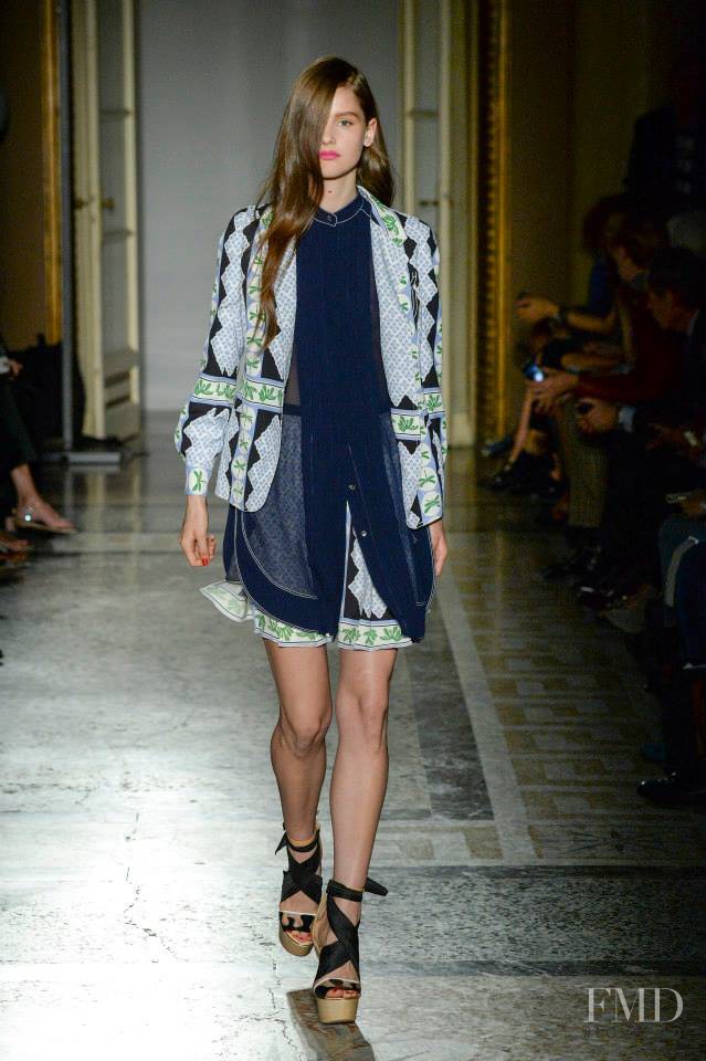 Luba Hryniv featured in  the Aquilano.Rimondi fashion show for Spring/Summer 2015