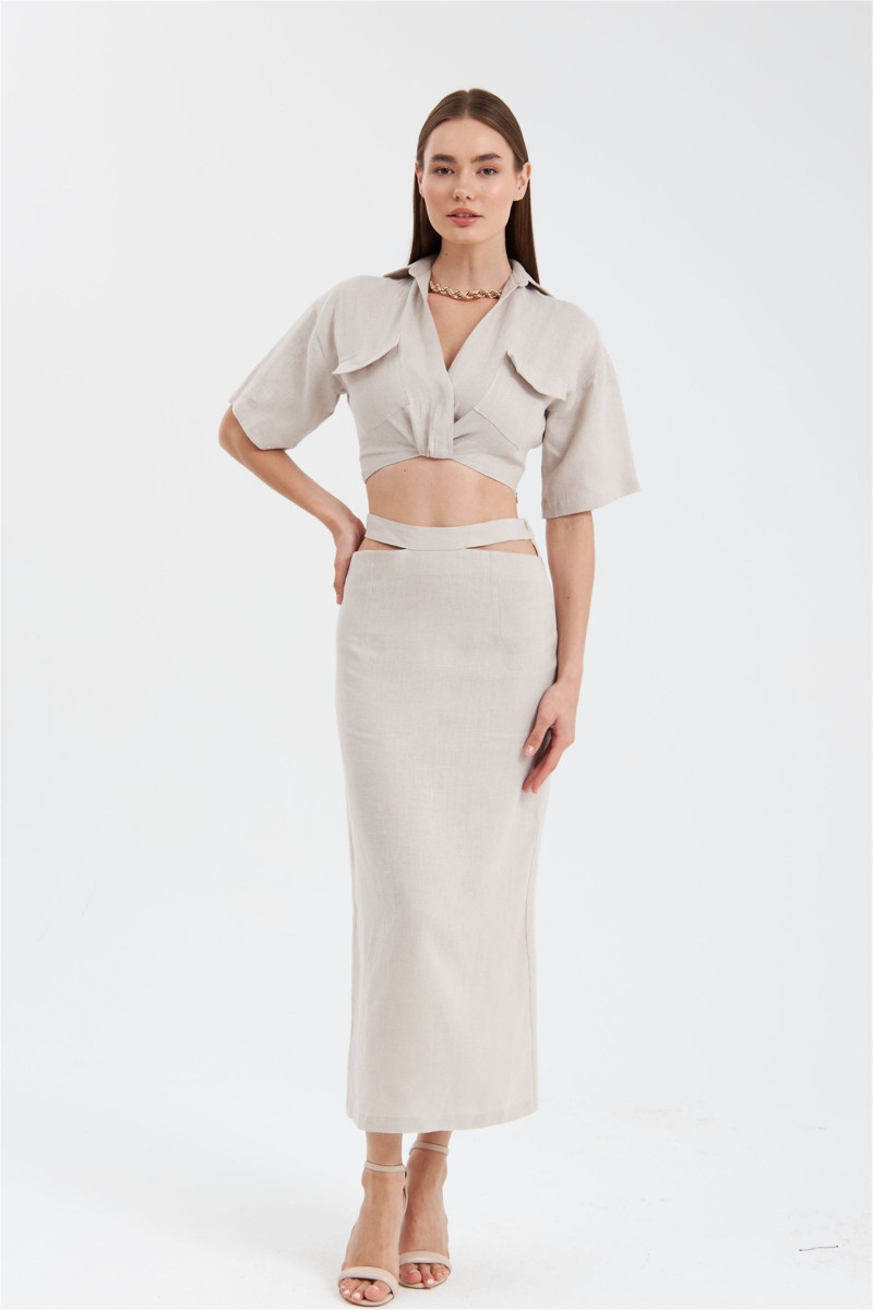 Alexandra Pletnyova featured in  the Nok Istanbul advertisement for Spring/Summer 2024