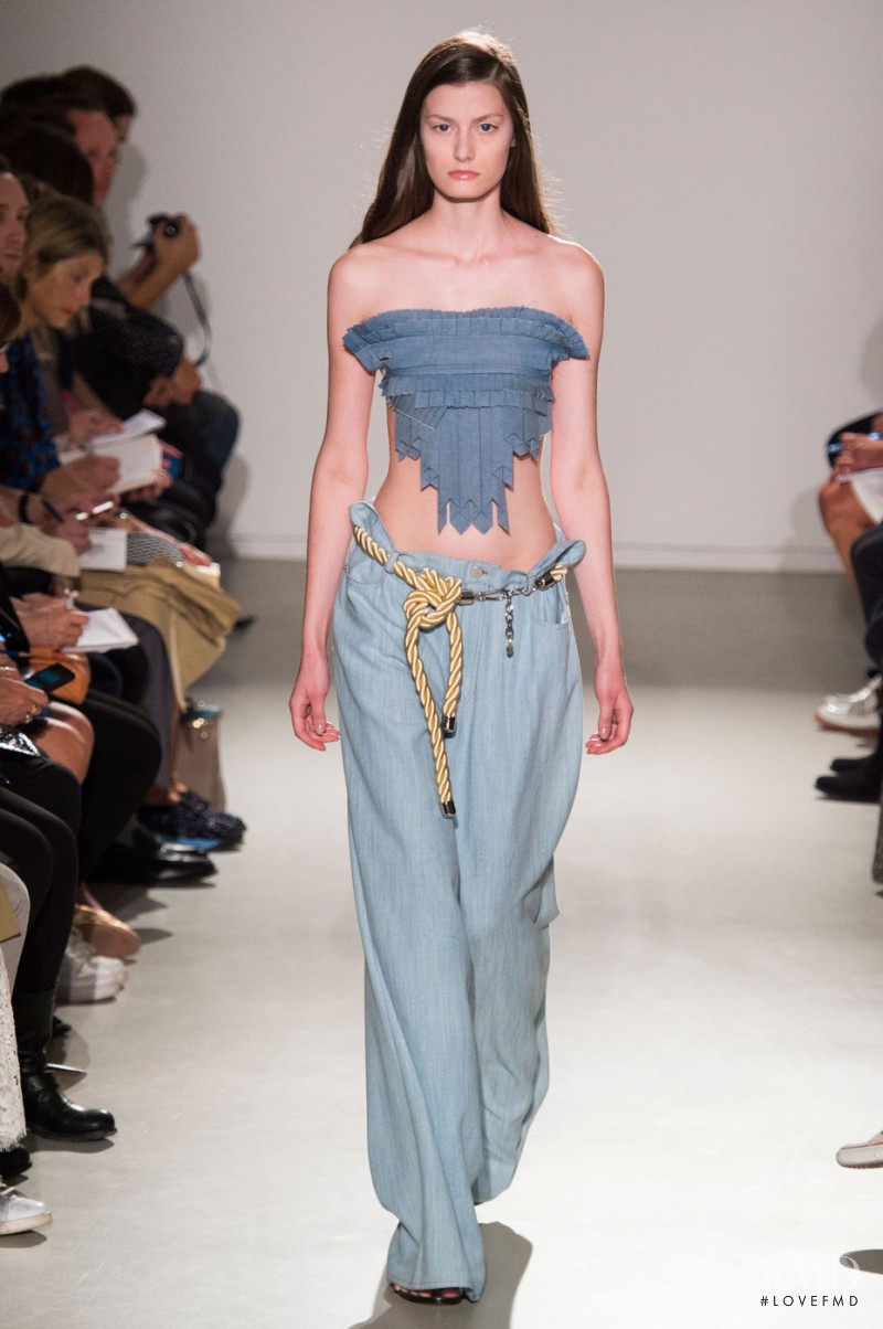 Viktoria Machajdik featured in  the Veronique Branquinho fashion show for Spring/Summer 2015