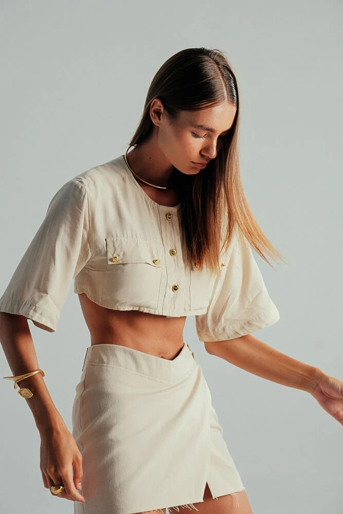 Alexandra Pletnyova featured in  the Something Lakor lookbook for Spring/Summer 2024