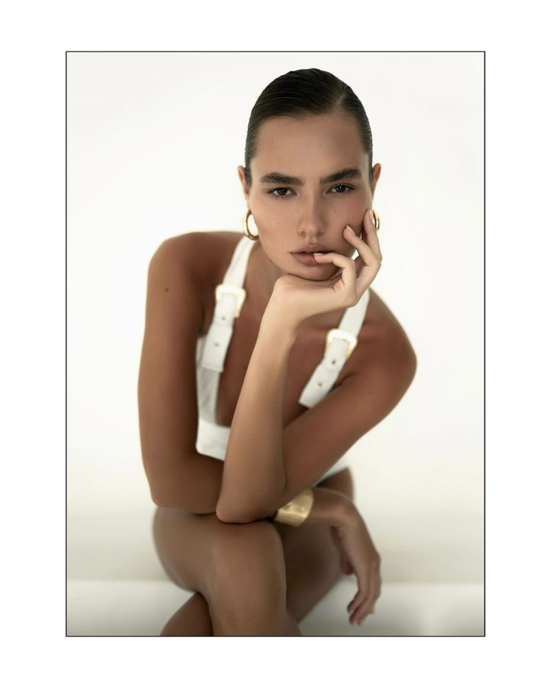 Alexandra Pletnyova featured in  the Oye Swimwear advertisement for Resort 2024