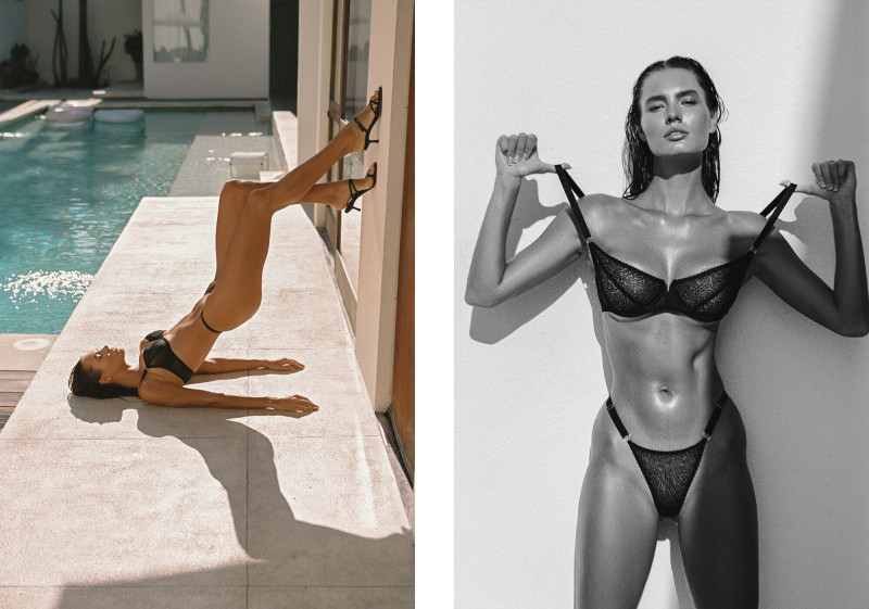 Alexandra Pletnyova featured in  the Merci Lingerie advertisement for Spring/Summer 2025