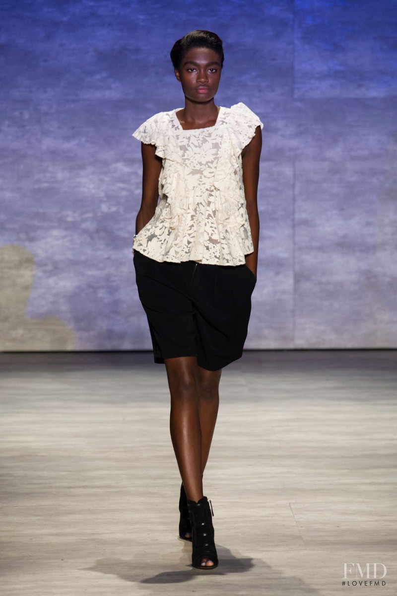 Kayla Clarke featured in  the Rebecca Minkoff fashion show for Spring/Summer 2015