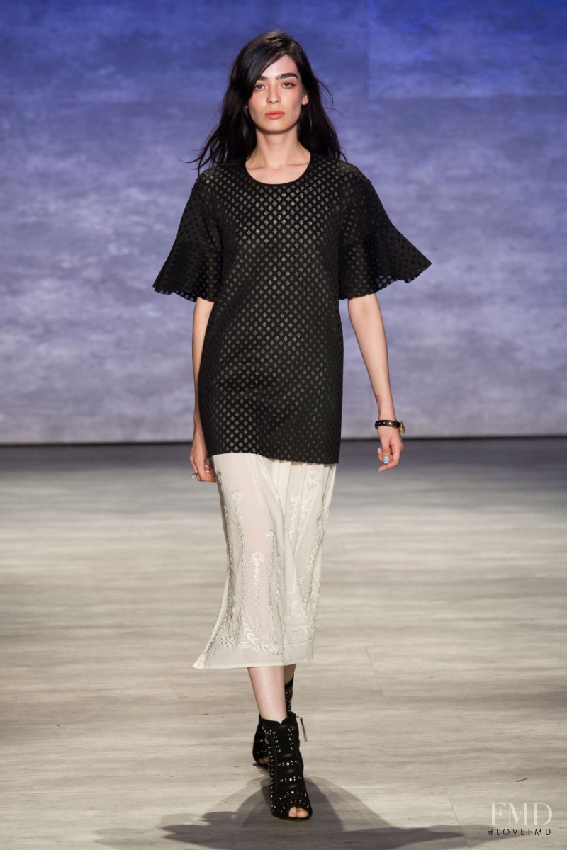 Cristina Piccone featured in  the Rebecca Minkoff fashion show for Spring/Summer 2015