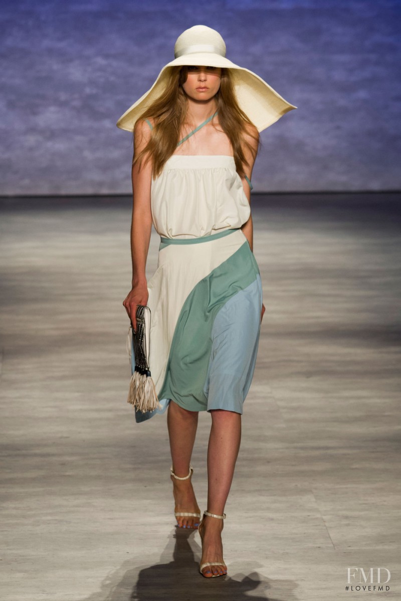 Caroline Brasch Nielsen featured in  the Rebecca Minkoff fashion show for Spring/Summer 2015