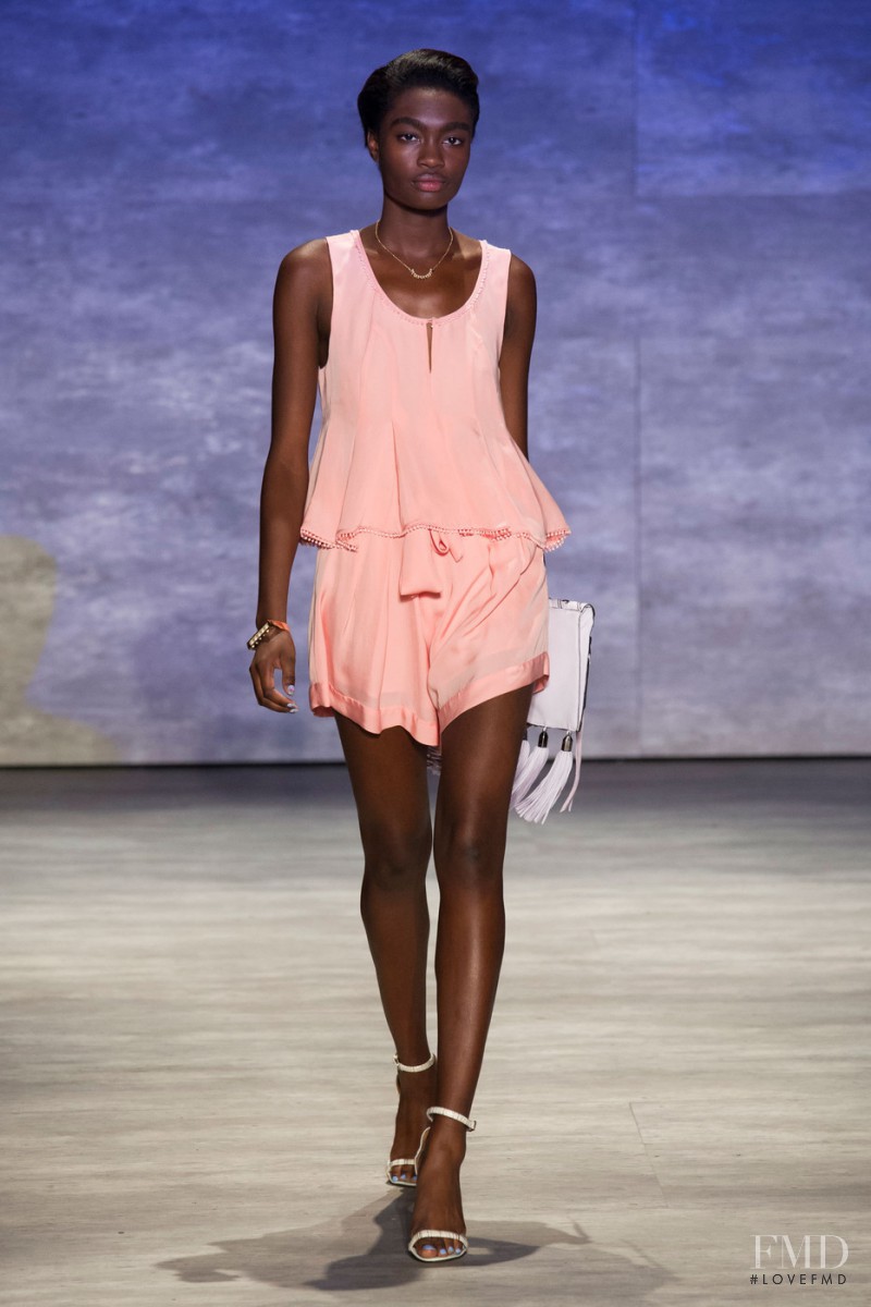 Kayla Clarke featured in  the Rebecca Minkoff fashion show for Spring/Summer 2015