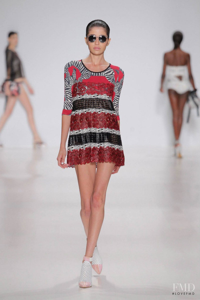 Vanessa Moreira featured in  the Custo Barcelona fashion show for Spring/Summer 2015