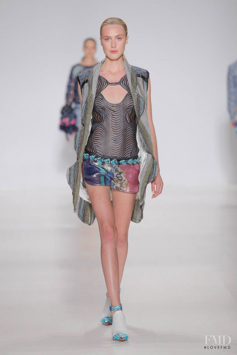 Caroline Mathis featured in  the Custo Barcelona fashion show for Spring/Summer 2015