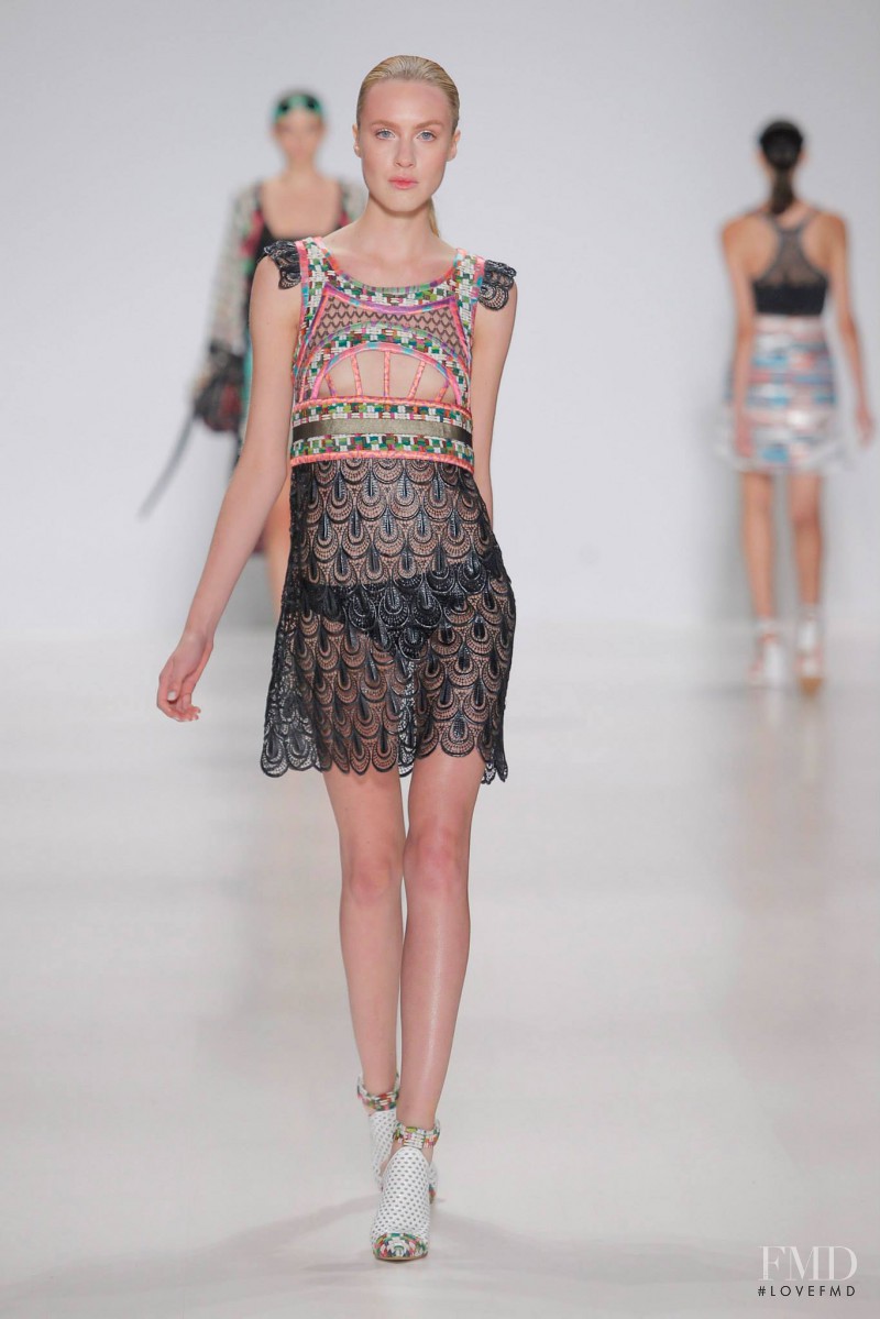 Caroline Mathis featured in  the Custo Barcelona fashion show for Spring/Summer 2015