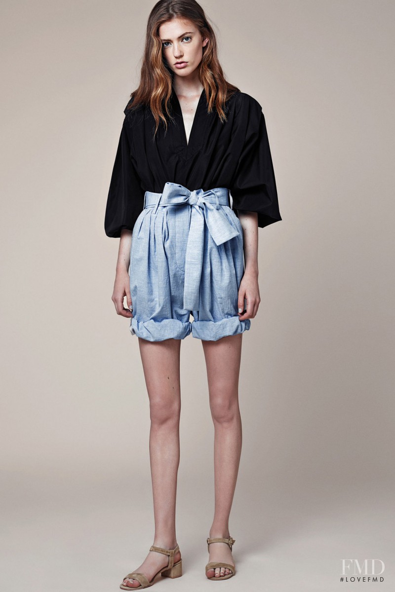 Emmy Rappe featured in  the Jill Stuart fashion show for Resort 2015