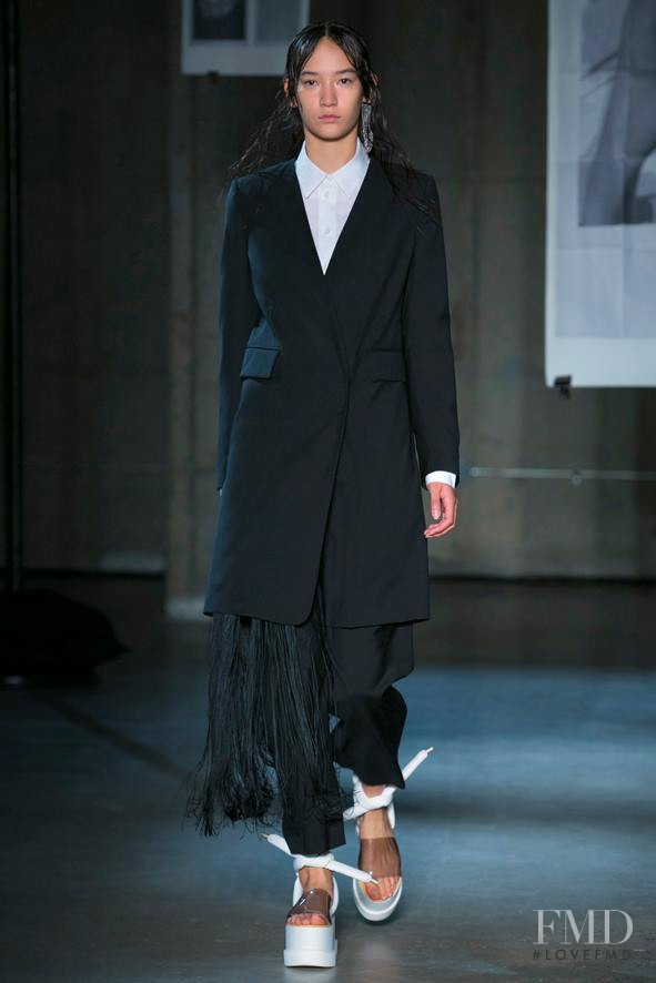 Mona Matsuoka featured in  the MM6 Maison Martin Margiela fashion show for Spring/Summer 2015