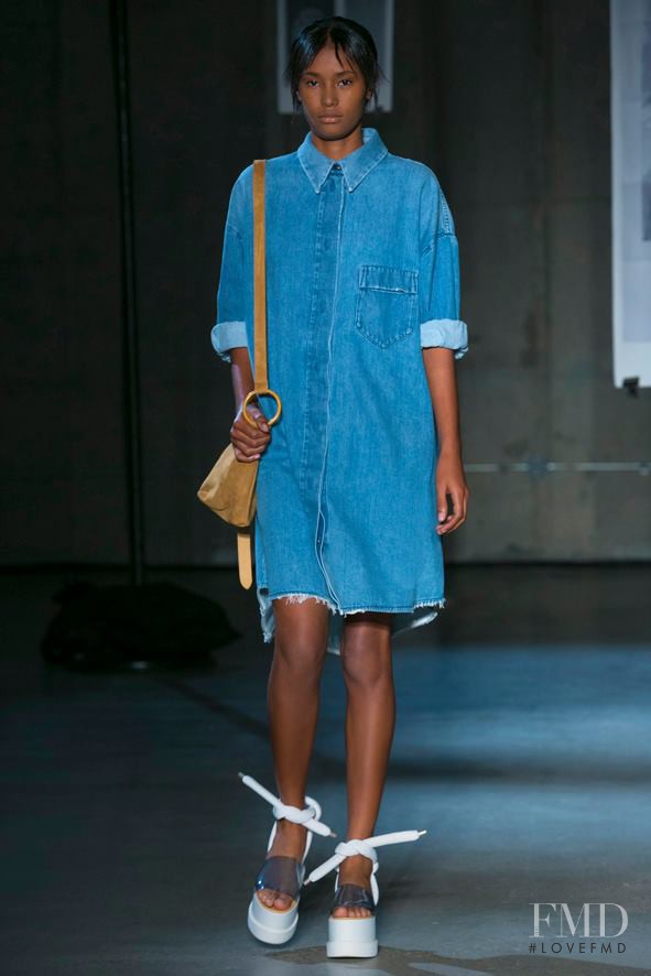 Ysaunny Brito featured in  the MM6 Maison Martin Margiela fashion show for Spring/Summer 2015