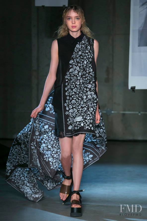 Esmeralda Seay-Reynolds featured in  the MM6 Maison Martin Margiela fashion show for Spring/Summer 2015