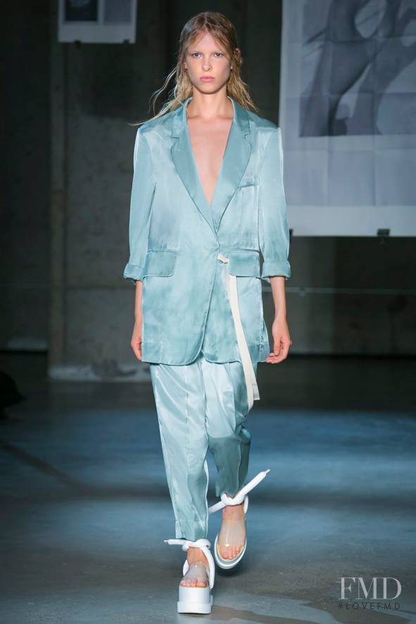 Lina Berg featured in  the MM6 Maison Martin Margiela fashion show for Spring/Summer 2015