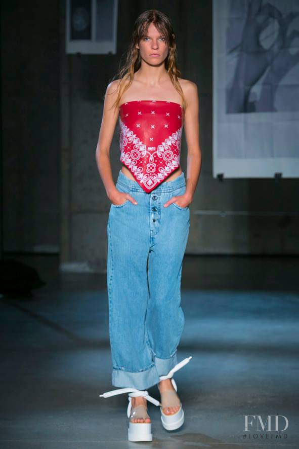 Katharina Hessen featured in  the MM6 Maison Martin Margiela fashion show for Spring/Summer 2015