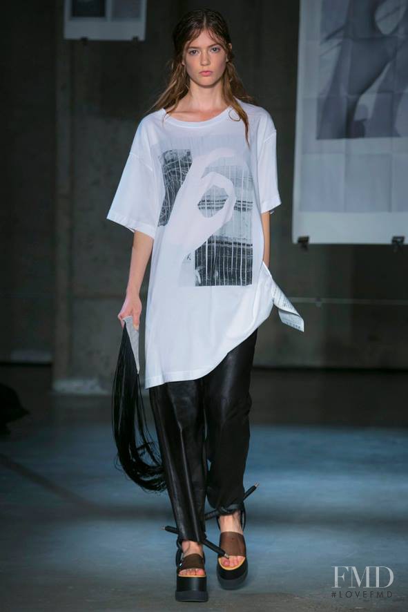 Emmy Rappe featured in  the MM6 Maison Martin Margiela fashion show for Spring/Summer 2015