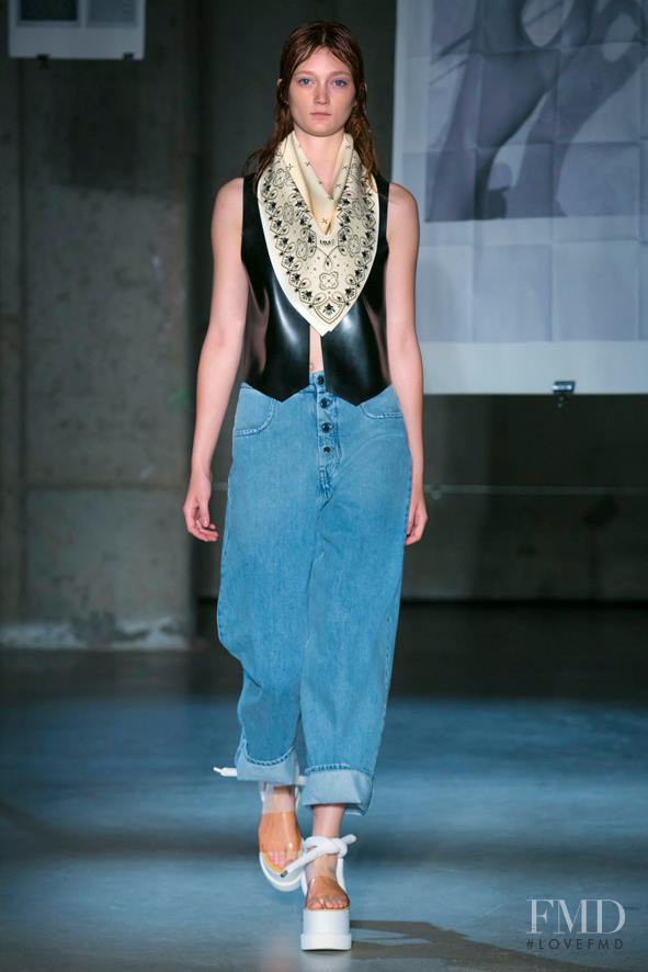 Sophie Touchet featured in  the MM6 Maison Martin Margiela fashion show for Spring/Summer 2015