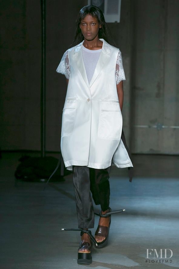 Kai Newman featured in  the MM6 Maison Martin Margiela fashion show for Spring/Summer 2015