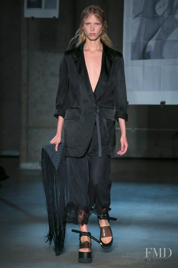 Lina Berg featured in  the MM6 Maison Martin Margiela fashion show for Spring/Summer 2015