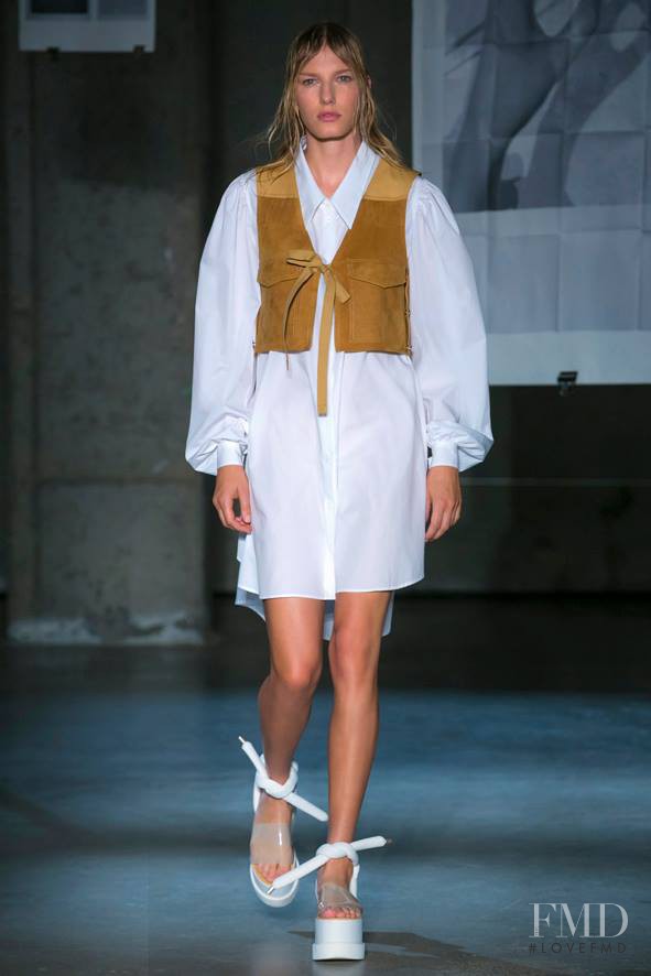 Marique Schimmel featured in  the MM6 Maison Martin Margiela fashion show for Spring/Summer 2015