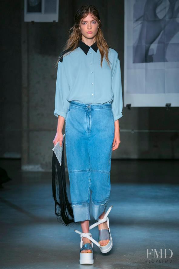 Emmy Rappe featured in  the MM6 Maison Martin Margiela fashion show for Spring/Summer 2015