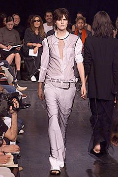 Ann Demeulemeester fashion show for Spring/Summer 2000
