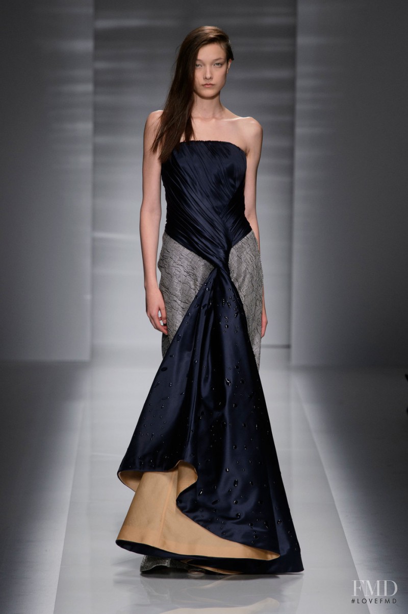 Yumi Lambert featured in  the Vionnet fashion show for Autumn/Winter 2014