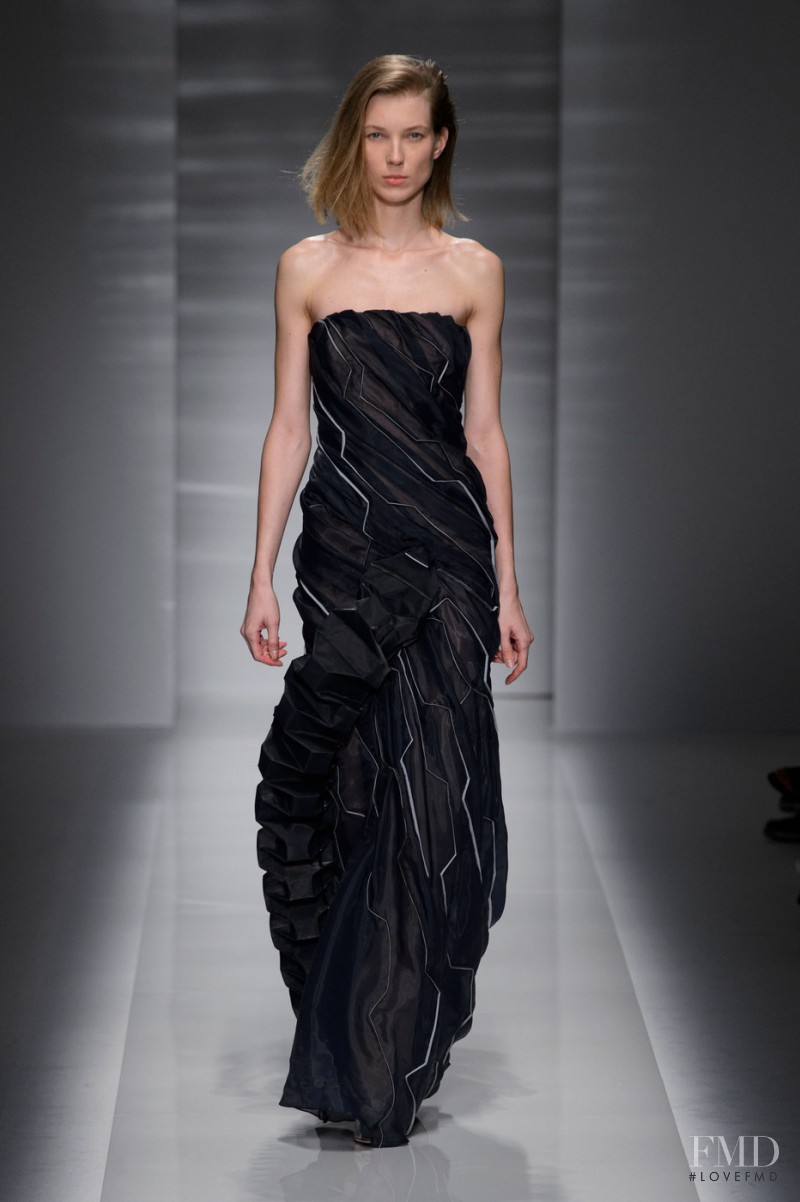 Ieva Seskute featured in  the Vionnet fashion show for Autumn/Winter 2014