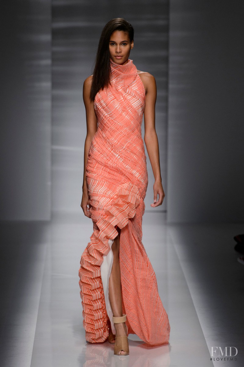 Cindy Bruna featured in  the Vionnet fashion show for Autumn/Winter 2014