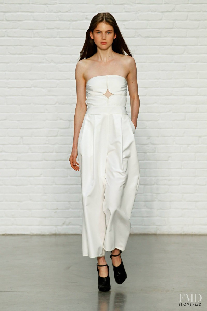 Irma Spies featured in  the Yigal Azrouel fashion show for Spring/Summer 2015