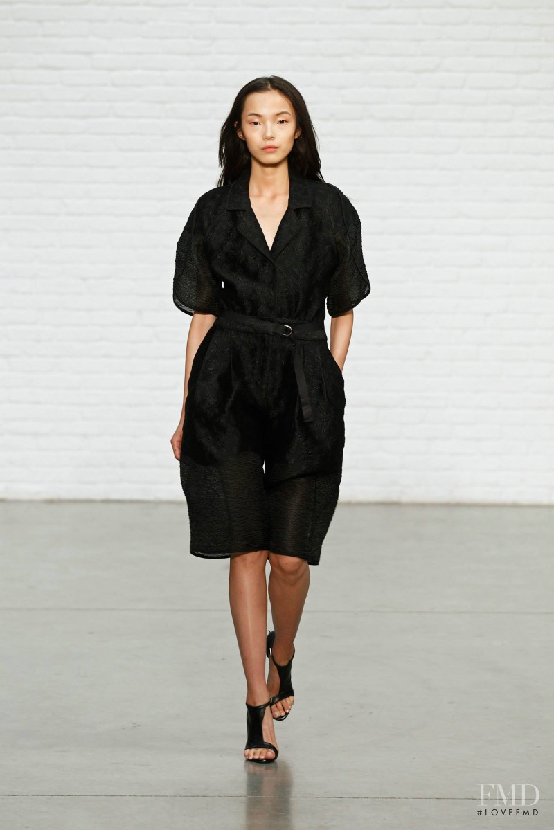 Xiao Wen Ju featured in  the Yigal Azrouel fashion show for Spring/Summer 2015