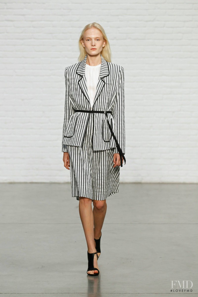 Maja Salamon featured in  the Yigal Azrouel fashion show for Spring/Summer 2015