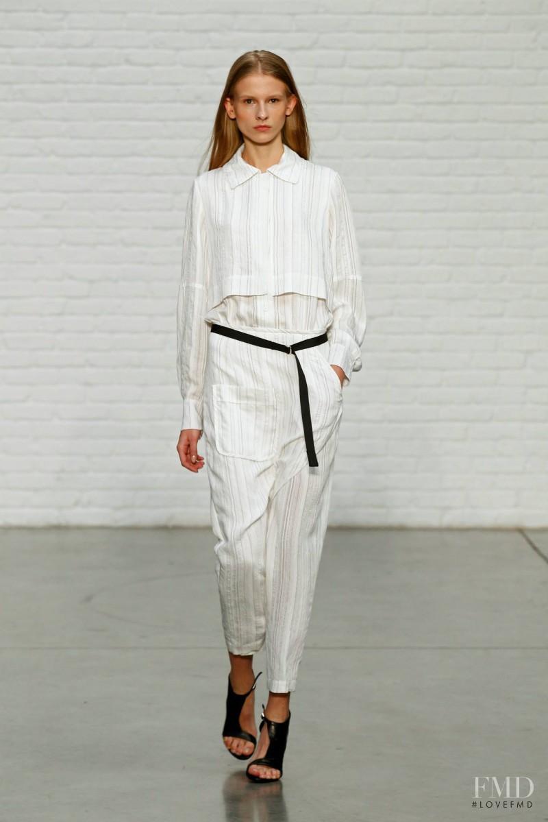 Ola Munik featured in  the Yigal Azrouel fashion show for Spring/Summer 2015