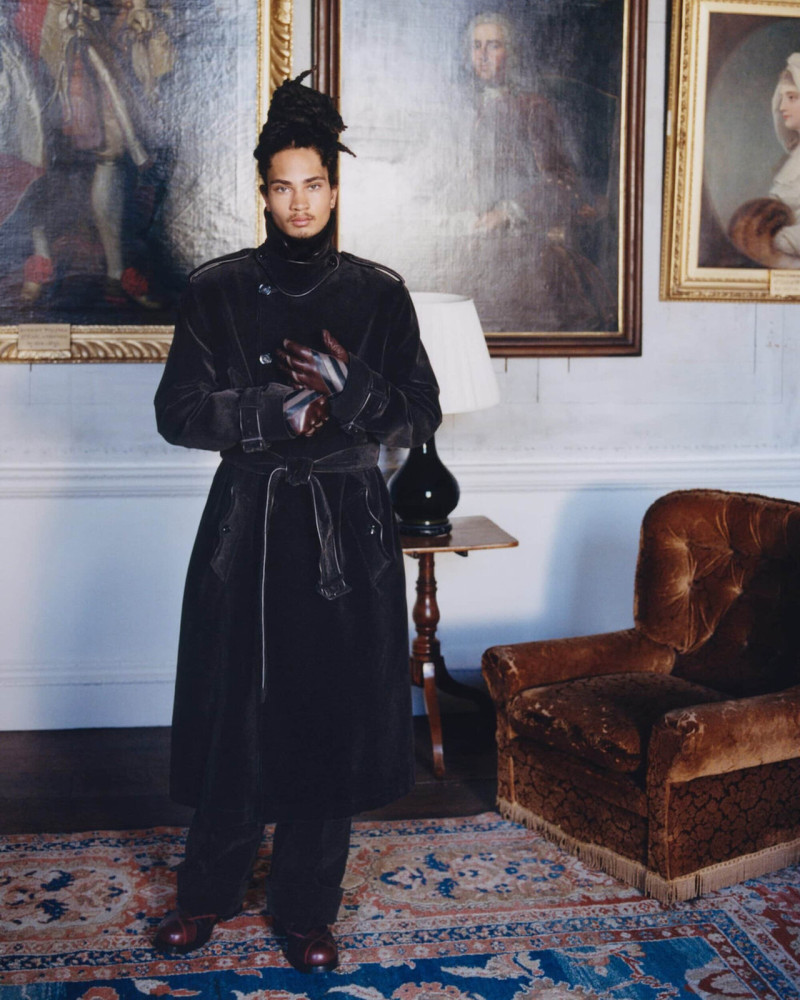 Assa Baradji featured in  the Burberry advertisement for Autumn/Winter 2025