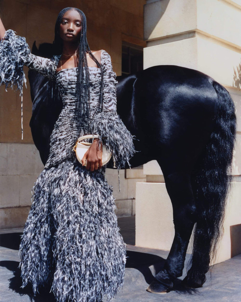 Assa Baradji featured in  the Burberry advertisement for Autumn/Winter 2025