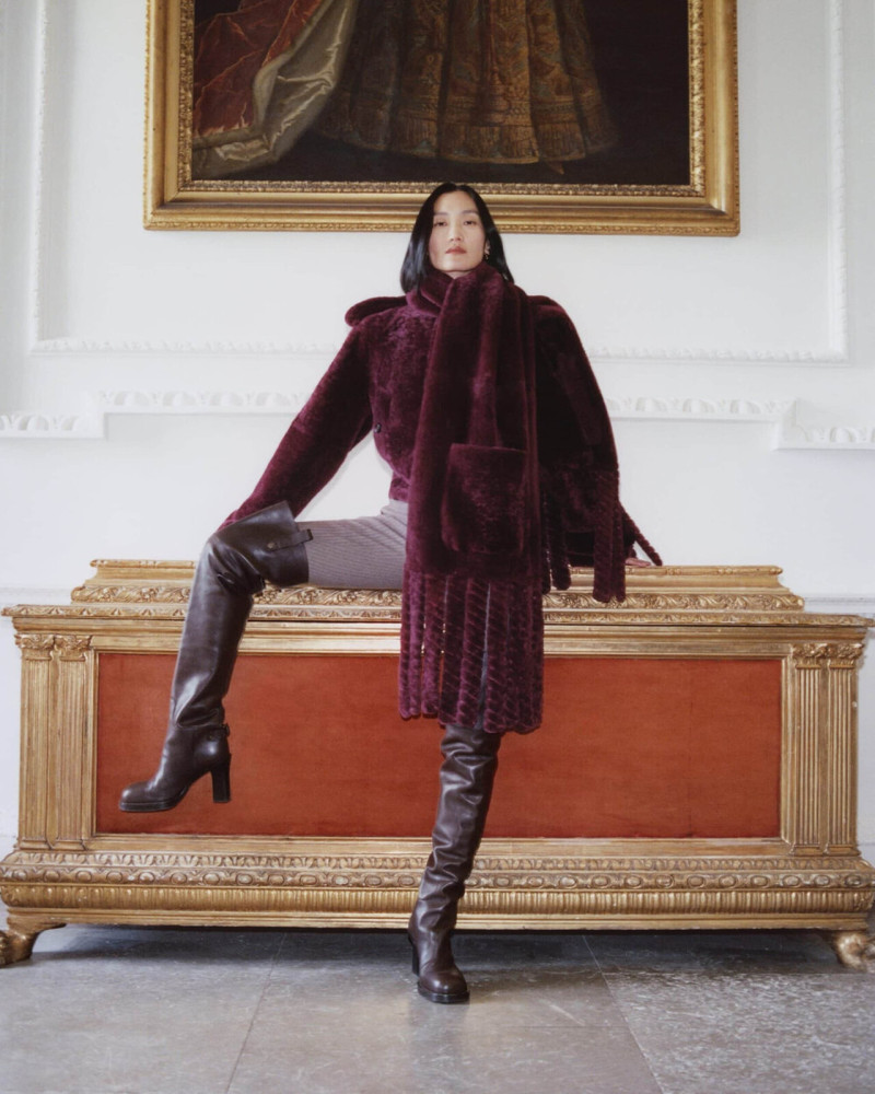 Assa Baradji featured in  the Burberry advertisement for Autumn/Winter 2025