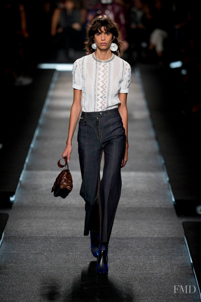 Mica Arganaraz featured in  the Louis Vuitton fashion show for Spring/Summer 2015