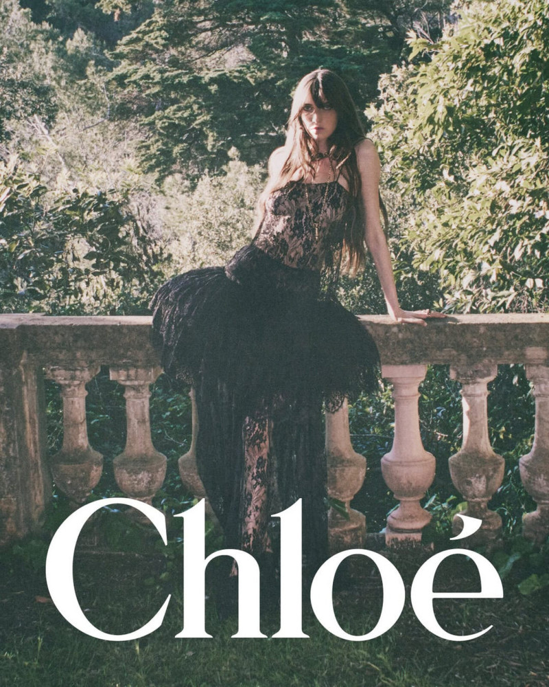 Grace Hartzel featured in  the Chloe advertisement for Winter 2025