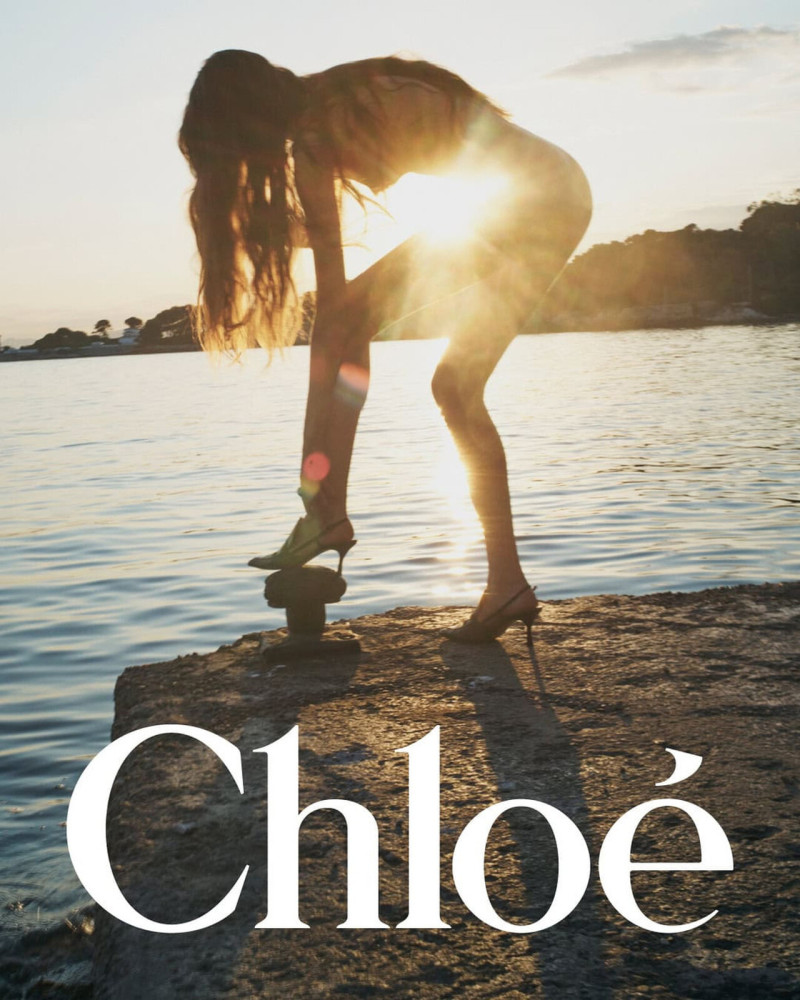 Grace Hartzel featured in  the Chloe advertisement for Winter 2025