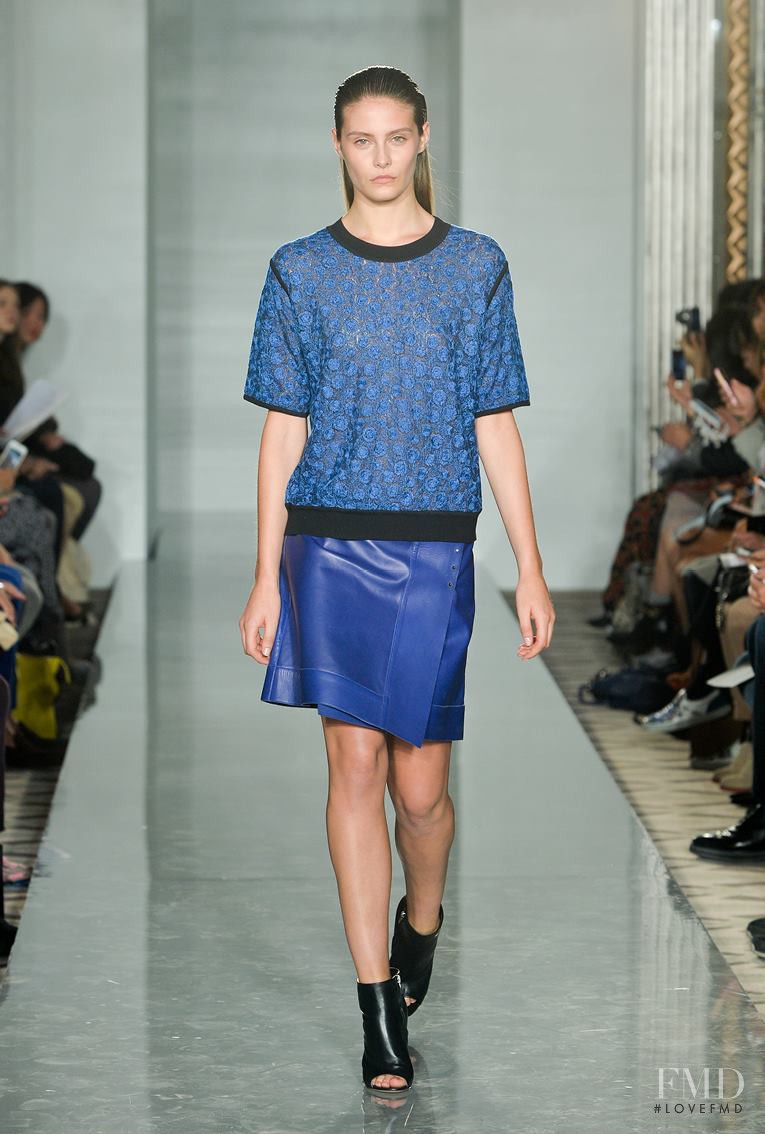 Charlotte Wiggins featured in  the Pringle of Scotland fashion show for Spring/Summer 2015