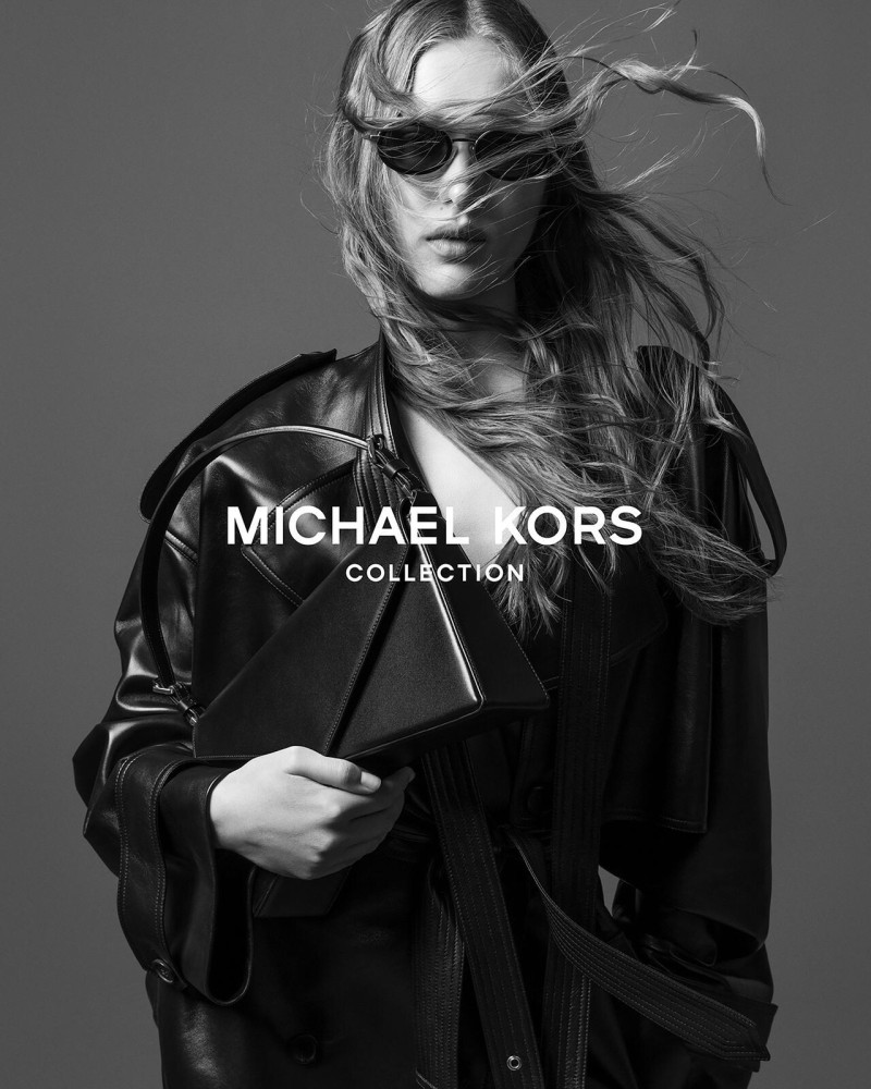 Angelina Kendall featured in  the Michael Kors Collection advertisement for Autumn/Winter 2025