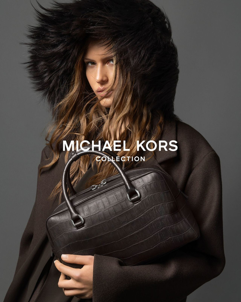 Angelina Kendall featured in  the Michael Kors Collection advertisement for Autumn/Winter 2025