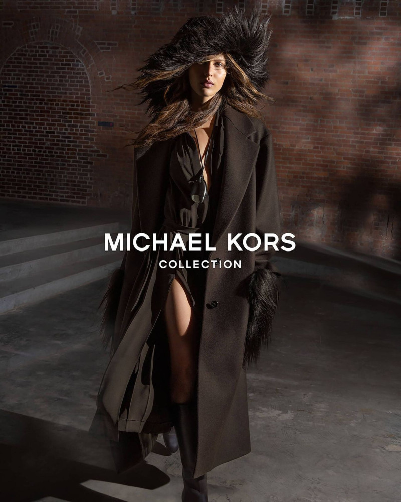 Angelina Kendall featured in  the Michael Kors Collection advertisement for Autumn/Winter 2025